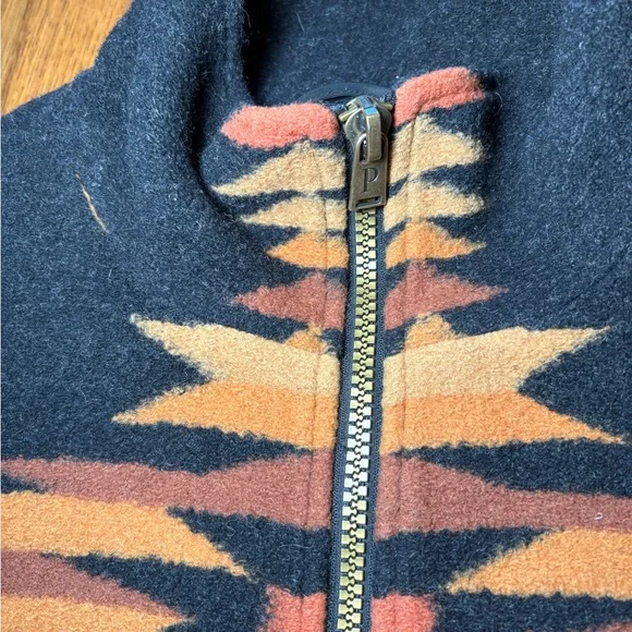 Pendleton South Western Wool Blend Full Zip Funnel Neck Winter Jacket Coat M - Picture 10 of 15